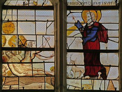 Window depicting the Creation of Eve by French School